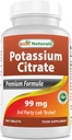 Mejores Naturales Citrato de Potasio 99mg 500 Tabletas - 3er laboratorio de fiesta probado