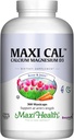 Calcio de salud Maxi 1000 mg Suplemento con vitamina D3 (1000 UI) y Magnesio (500 mg) - Bono, dientes y soporte conjunto para hombres y mujeres - 360 cápsulas - Maxi Cal