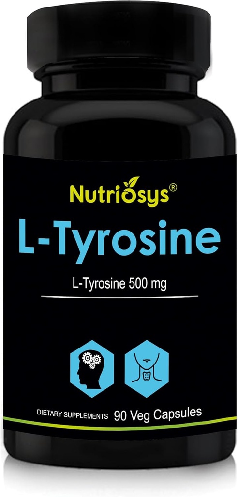 L Tyrosine 500mg – Suplemento Nootrópico Natural para Focus, Mood & Mental Clarity TEN 500 mg Cápsulas con Pure L-Tyrosine ANTE Soporta Función Cerebro &amp; Bienestar TEN L Tyrosine TEN L Trysonine
