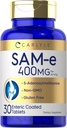 Carlyle SAM-e 400mg Suplemento TENIDO 30 Tablets ANTE S-Adenosyl Methionine Pills ANTE Vegetarian, Non-GMO, Gluten Free