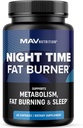 Night Time Fat Burner for Weight Pérdida Apoyo " Sleep Aid " Appetite Suppressant, Carb Blocker, Nighttime Metabolism Booster for Stomach Fat Burner " Night Shred with Melatonin ← Non-GMO, Vegan 60ct