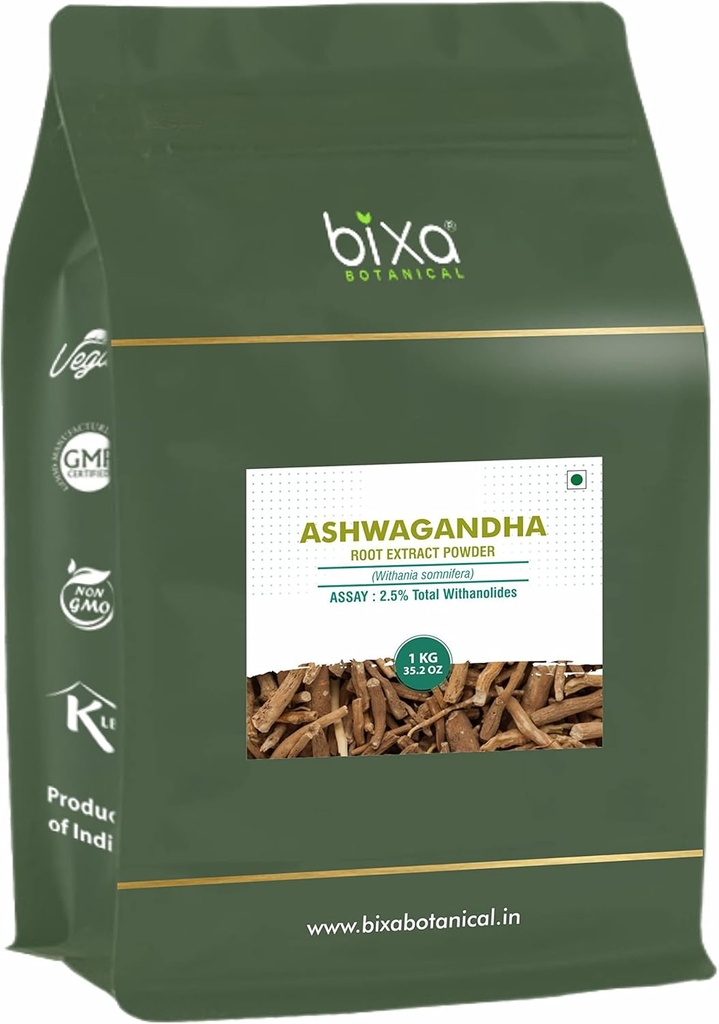 bixa BOTANICAL Ashwagandha Root Dry Extract - 2.5% Total Withanolides by Gravimetry (35.2 Ounce (Pack of 1))