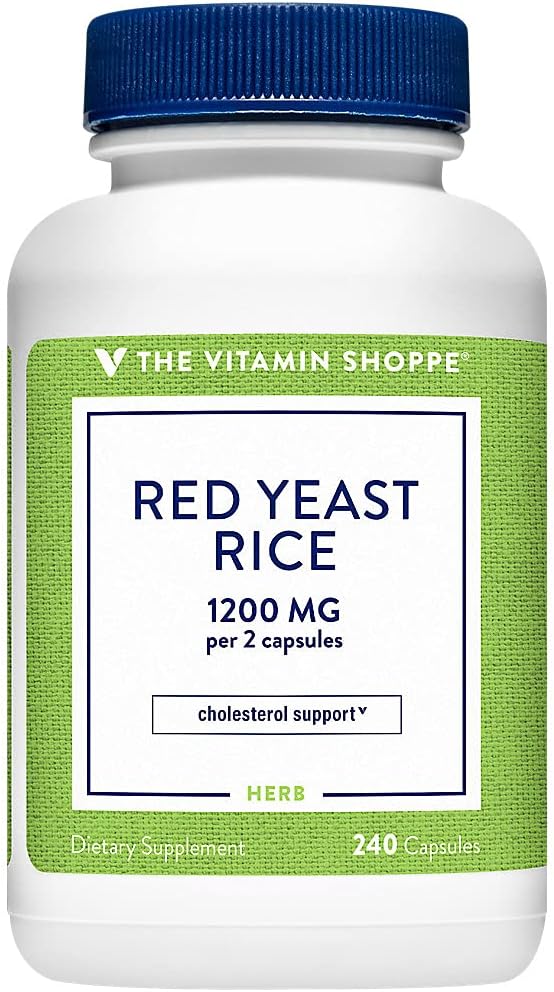 El arroz de levadura roja de la vitamina Shoppe - 1.200 MG (240 cápsulas)