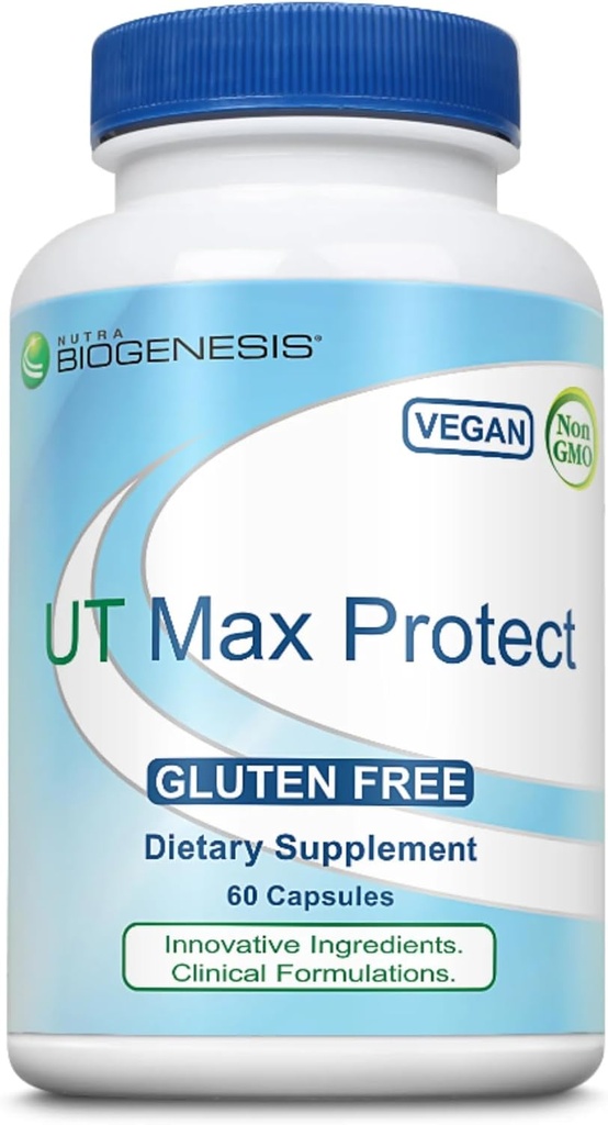 Nutra Biogenesis UT Max Protect - D Mannose Supplements for Women, Cranberry Pills for Urinary Tract Cleanse & Bladder Health, 500mg D-Mannose Por Serving - 60 Veggie Capsules