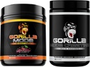Gorilla Mind Pre Workout (Cherry) + Creatine (100 Serv.) - Estadio completo para mejorar la fuerza, potencia de salida y tamaño del músculo