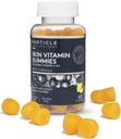Esquía de partículas Vitamina Gummies, Gluten suplemento diario gratuito para el soporte de piel saludable, suplemento de hombre hecho con vitamina C, Collagen, Biotina & Zinc, sabor de limón, 60 Gummies, 1 mes de suministro