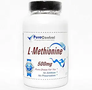 L-Metionina 500mg // 180 cápsulas // Pura // por suplementos de control puro