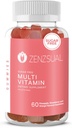 ZENZSUAL Multivitamin Gummies – Adult Dietary Supplement with Vitamin C, Biotin, Zinc - Tasty, Sugar-Free, Gelatin-Free Immune Support Gummies for Daily Wellness (60 Flavored Gummies)