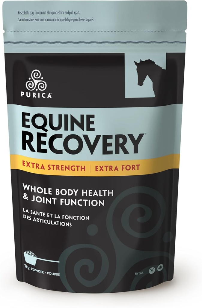 PURICA Ácido Hialurónico Equino - Soporte Conjunto de caballos Suplemento con Glucosamina, MSM Polvo, Betaine, Magnesio, Vitamina C y E - Green Tea and Grape Seed Extract - Horse Supplies and Treats