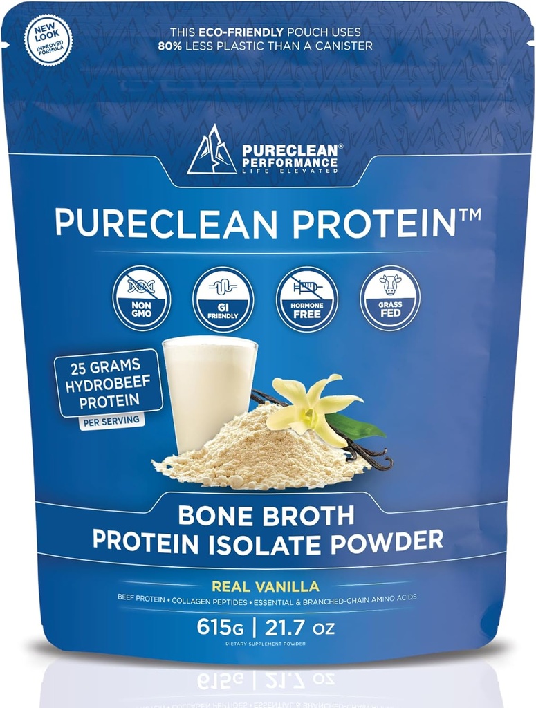 PureClean Protein – 500g Beef + Collagen ISOLATE Powder | Zero Fillers | Rich in EAAs, BCAAs, Glycine & Proline for Muscle, Joints & Gut | Premium Grass-Fed Swedish HydroBEEF™ | Organic Vanilla Flavor