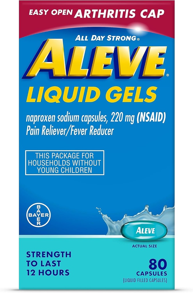 Artritis aleve Gels líquidos 80ct. 24cs