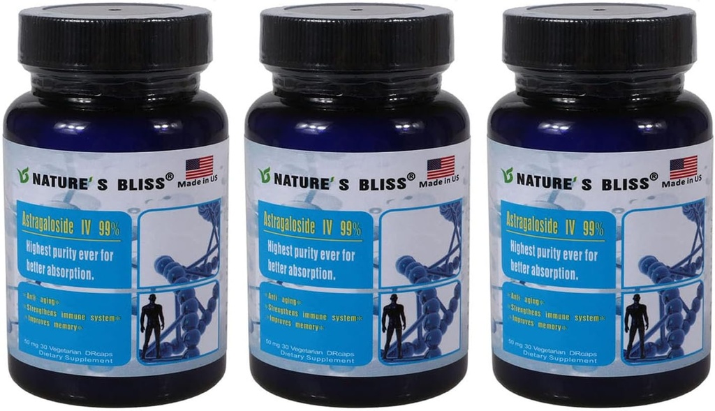 La ampolla de la naturaleza Stomach Acid Protected & Super-Absorption Astragaloside IV 99%, Made in USA, 50mg, 90caps