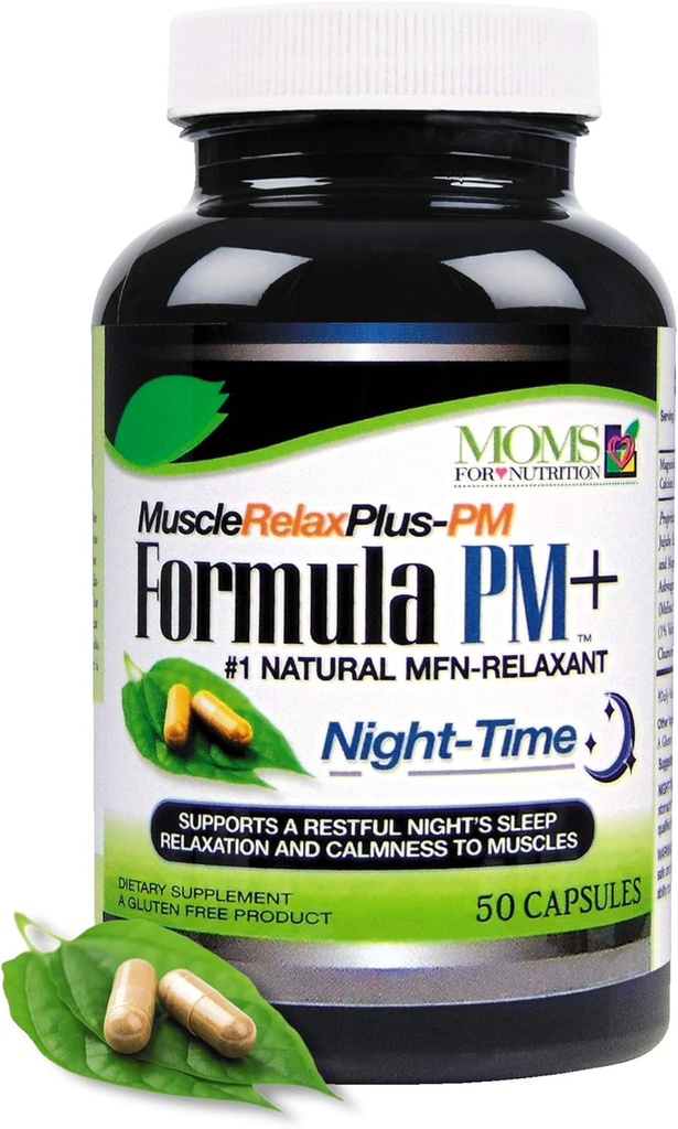 All Natural Muscle Relax Fórmula PM Plus - Más de 1.150 Milligram Support - Night-Time Relaxer - Maximum Strength Natural Relaxant (50 Count)