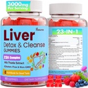 Liver Cleanse Detox " Reparar las Gummies  durable Milk Thistle with Turmeric Dandelion Root " Artichoke - Fruit Flavor, 60 Gummies