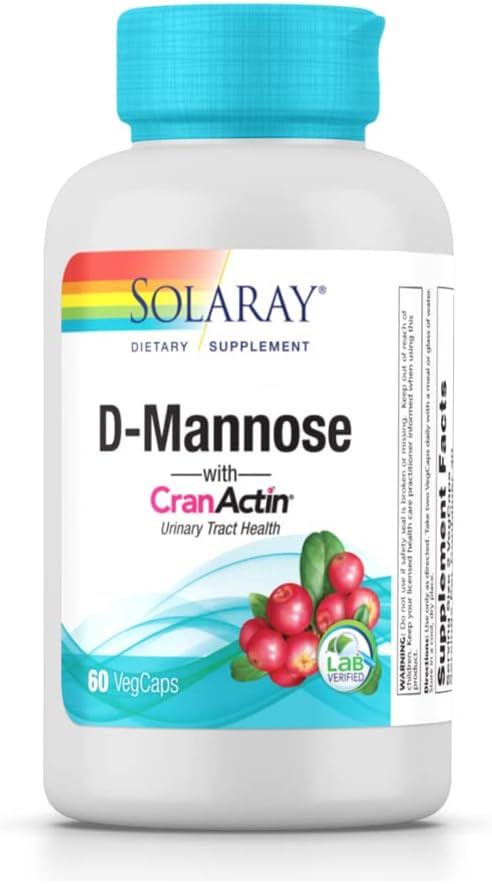 Solaray D-Mannose con CranActin - 60 cápsulas vegetarianas