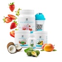 Sí Puedes! Detox Plus Kit, Limpieza diaria Reemplazo de fibra pura, Mezcla de bebida, Agitar Booster y Suplemento, Kit de limpieza corporal para mujeres, Limpieza diaria del sistema - Strawberry, Aloe Vera Mango