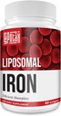 Suplemento Liposomal Fe Hierro para Mujeres, 65 mg Suplemento de Hierro con ácido fólico " Vitamina B12 para Hombres, Sangre diaria " Apoyo energético para adultos deficiencia de hierro 60 Softgels (1 botella)