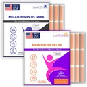 Menopause Relief and Melatonin Sleep Patch Bundle - 2 Packs - Hot Flashes, Night Sweats, Mood Swings Relief Plus Restful Sleep Patches - 30 Day Supply Por Pack (60 Patches) - USA Hecho por Live To Shine