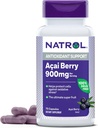 Natrol Acai Berry 900 mg por servidumbre, Suplemento dietético para soporte antioxidante, 75 cápsulas, 37 días de suministro
