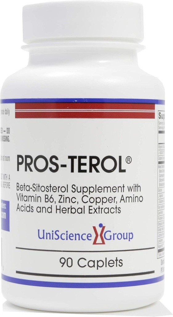Pros-TEROL, Alivio de próstata con 900 mg Sterols de plantas con semilla de calabaza, Cuerda de hervidor, Cuerda de jengibre, Extractos 90 Caplets
