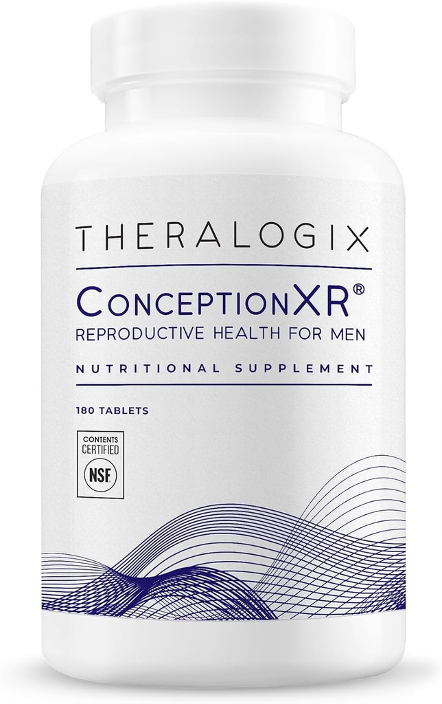 Theralogix ConceptionXR Salud Reproductiva para Hombres, Preconcepción para Hombre Vitaminas para Apoyo Fertilidad, Suplementos de Fertilidad Masculino para Salud Sperm, NSF Certified - 180 Tabs (90-Day Supply), Desflavor