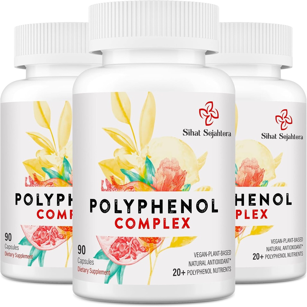 67,500 MG Polyphenols Supplement - Powerful Antioxidants & Polyphenol for Age Defense, Polyphenol Superfood, Quercetin, Resveratrol, Green Tea, Plant-Based & Energy, Immune Support, 270 Capsules