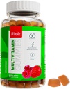 Khair Halal Adulto Multivitaminas Gummy - Vegan, No GMO - Gluten Gratis, Gelatina Gratis - Vitaminas esenciales: Vitamina A E C D B12 & Vitamina B6 Vitaminas Halales - 60 Gummies