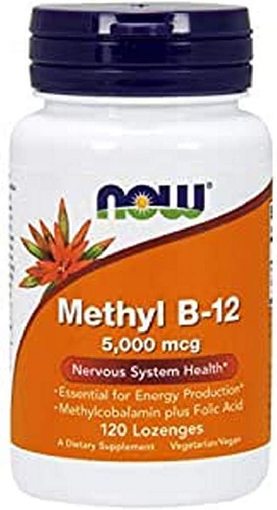 AHORA Foods Methyl B12 - Methylcobalamin Plus Folic Acid - 5,000 MCG (120 Lozenges)