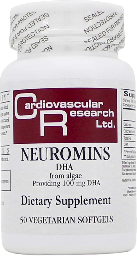 Neuromins 100mg (DHA) 50 Capsules - 3 Pack - Formulas ecológicas/Investigación cardiovascular