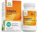 Terry Naturally Adaptra - Supplement to Support Adrenal Health - Ashwagandha Supplement with Rhodiola Rosea Extract - Herbal Supplement to Support Energy & Concentration - 60 Capsules