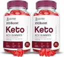 Laboratorios Justificados (2 Pack X10 Botas Keto ACV Apple Sider Vinegar Boost Formulado con Pomegranate Beet Juice Powder B12 Vegan No GMO 120 Gummies