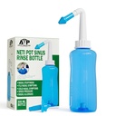 Neti Pot Sinus Rinse Bottle for Natural Sinus Relief - Nose Wash Cleaner Pressure Rinse for Adult &amp; Kid - Nasal Irrigation System by Abraham The Pharmacist