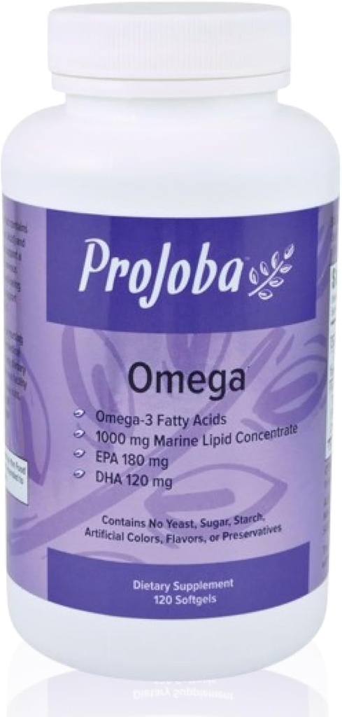Youngevity Projoba OmegaTM - 1000 mg Omega-3 - High-Potency - 180 EPA & 120 DHA para promover la salud cerebral y cardíaca -120 Softgels (Pack of 2)