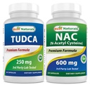 Mejores Naturales TUDCA 250mg &amp; NAC 600 mg