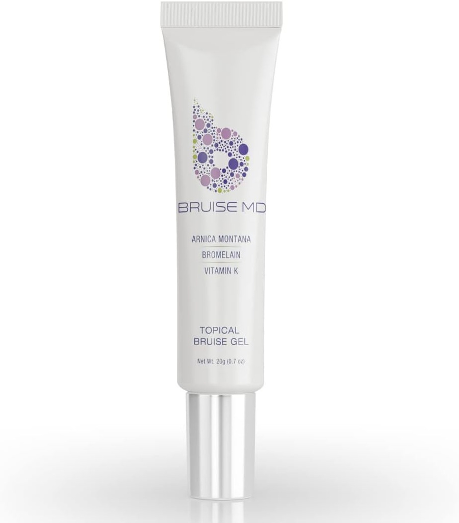 Gel tópico para el cepillado y la hinchazón, 20% Arnica, Bromelaina, 2% Oxido de vitamina K, 20g (0.7 fl oz) – Fórmula de Tratamiento de Bruja Concentrado Avanzado