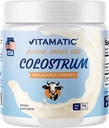 Vitamatic Bovine Colostrum 30% IgG Powder - Suplemento para Gut Health, Hair Growth, Beauty, Muscle Recovery, &amp; Immune Support - Easy to Mix - 60 Gram (30 Servings, Unflavored)