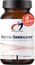 Designs for Health Nattokinase with Serrapeptidase - Natto-Serrazime + Proteolytic Enzymes - Designed to Support a Healthy Circulatory System + Immune Health - Non-GMO Supplement (120 Capsules)