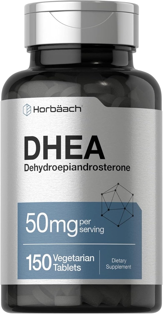 Horbäach DHEA 50mg tención 150 Tablets ← Non-GMO, Gluten Free Supplement