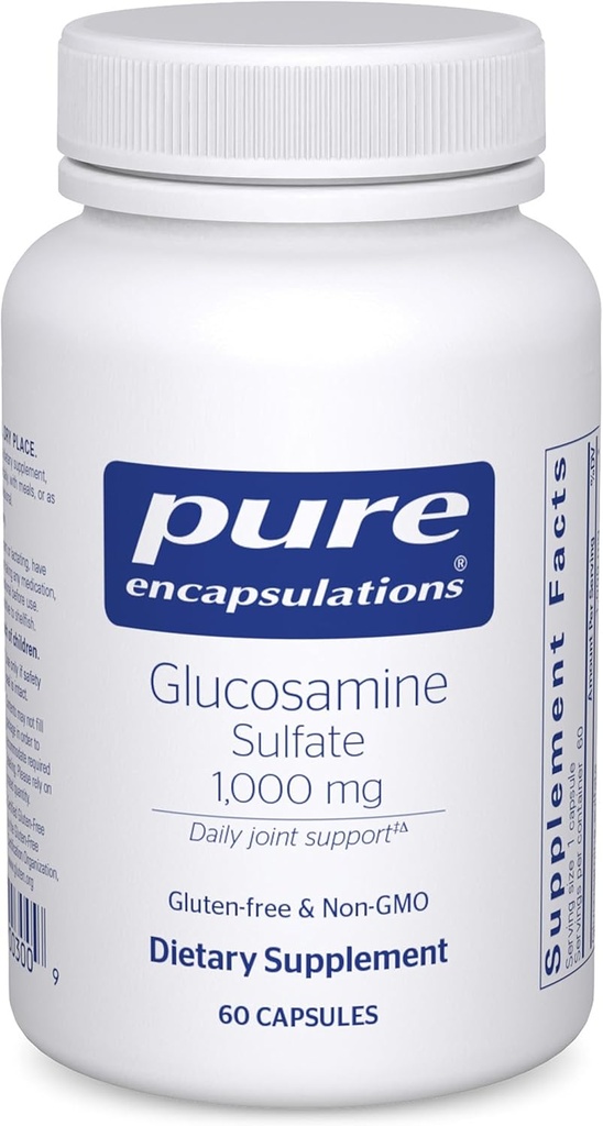 Pure Encapsulations Glucosamine Sulfate 1,000 mg ← Suplemento para el Soporte Conjunto y la Movilidad, Cartilage Health, and Connective Tissue*