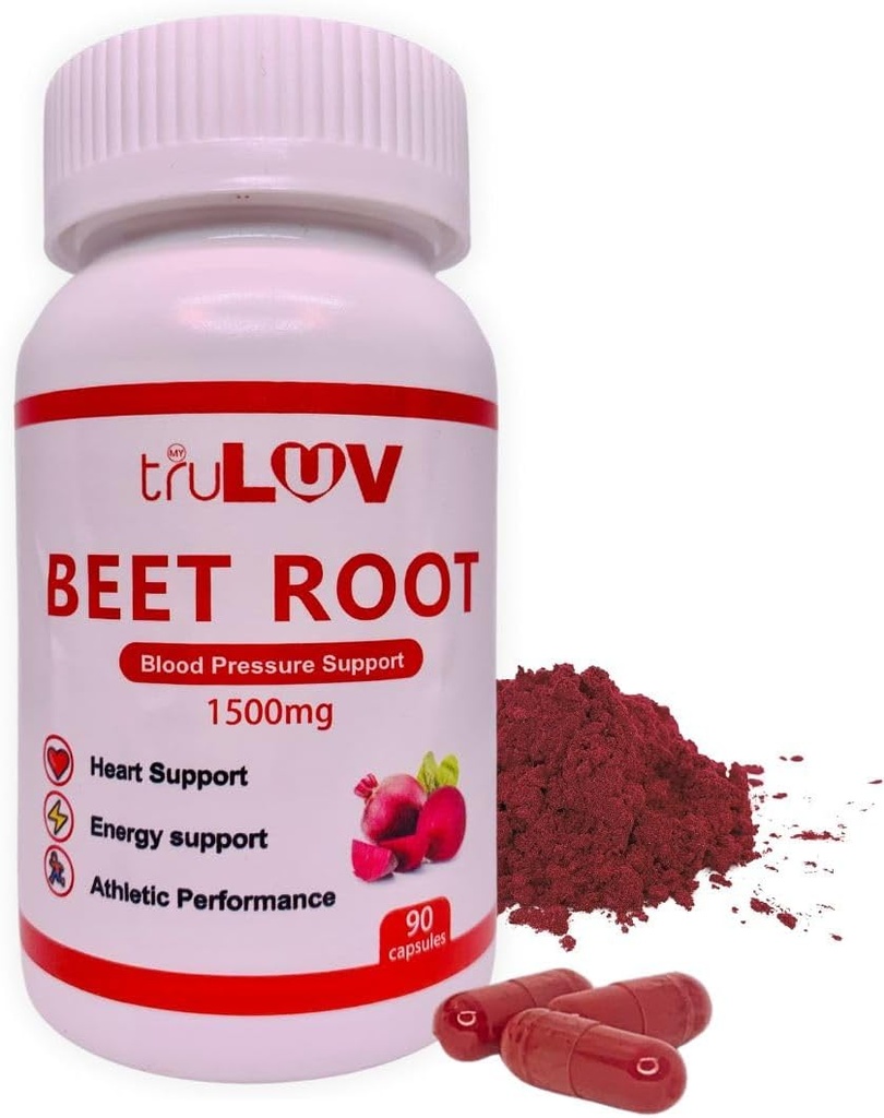 Beet Root Capsules 1500mg, 90 Cuenta – Apoya la salud