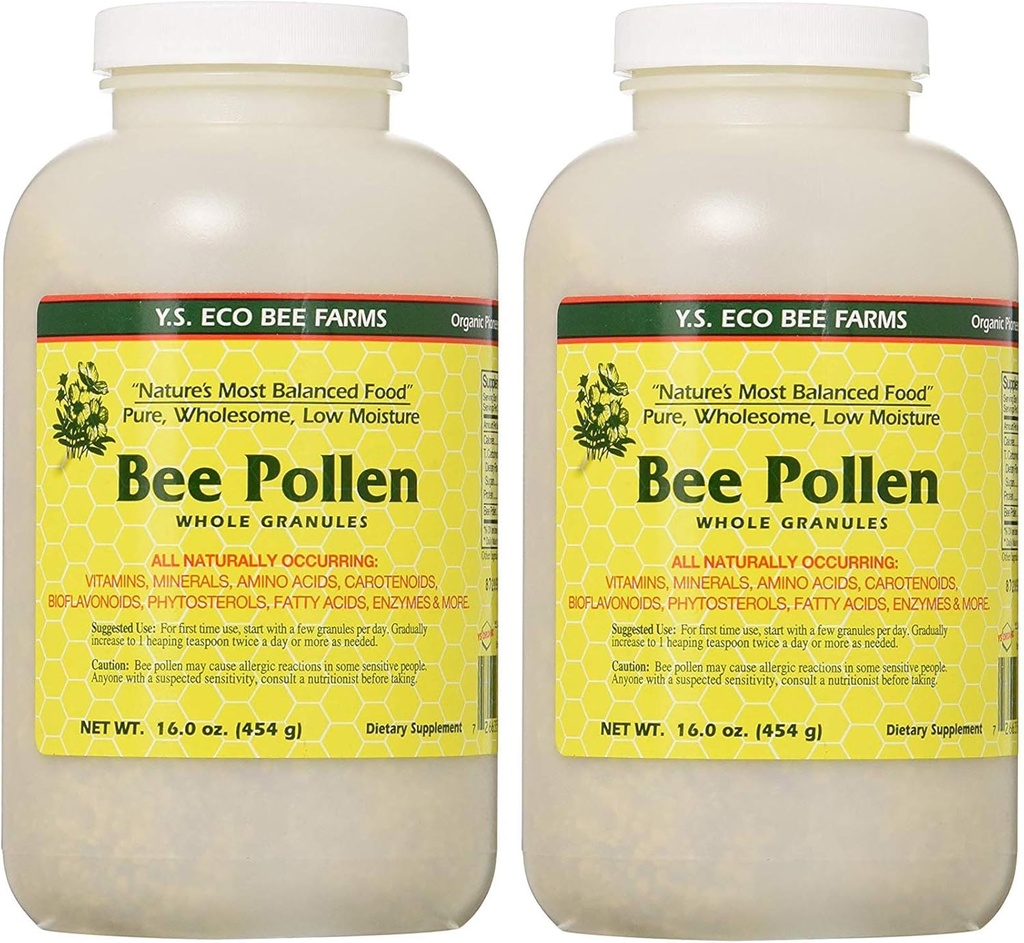 Pollo de abeja - Moistura baja entera Granulares YS Eco Bee Farms 16 oz Granular (2 Pack)