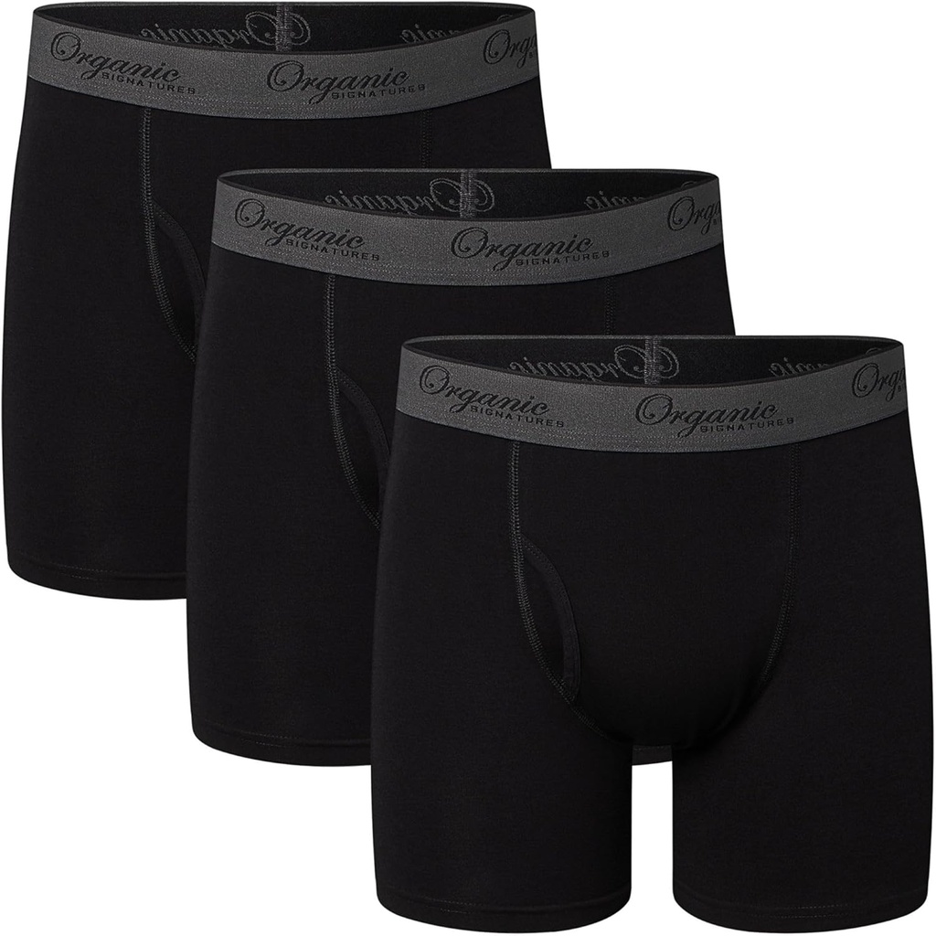 Organic Signatures Mens Underwear Boxer Briefs Cool Soft Stretchy Ethical 3 Pack