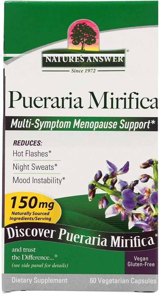 Respuesta de la naturaleza Pueraria Mirifica Capsules 60 Conde ← Mujer Apoyo Reductivo Silencioso Skin &amp; Hair Supplement TEN Natural Menopause Aid