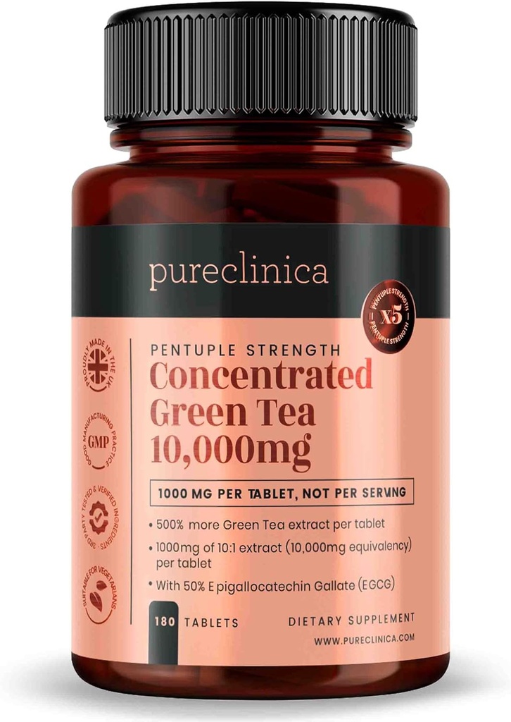 Tea Verde Concentrado de Purclinica 10,000mg x 180 Tabletas