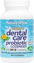 Natures Plus Adults Dental Care Probiotic - Suplemento para la salud de los dientes " Gum - Peppermint Flavor - 60 Lozenges Vegetarianos (30 Servimientos)