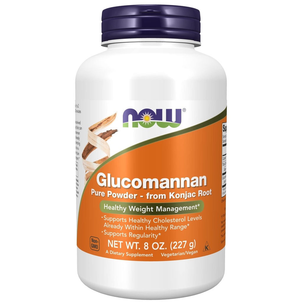 AHORA Suplementos de alimentos, Glucomannan (Amorphophallus konjac) Polvo puro, soporta la regularidad*, manejo saludable del peso*, 8 onzas (Pack of 1)