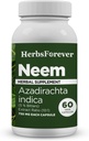 Herbsforever Neem Capsules Azadirachta Indica Skin Suplemento 60 Vege Capsules