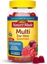 Nature Made Multi for him, Mens Multivitamins Gummies, Energy Metabolism Support, Multivitamin for Men, 150 Gummy Vitamins and Minerals, 75 Day Supply