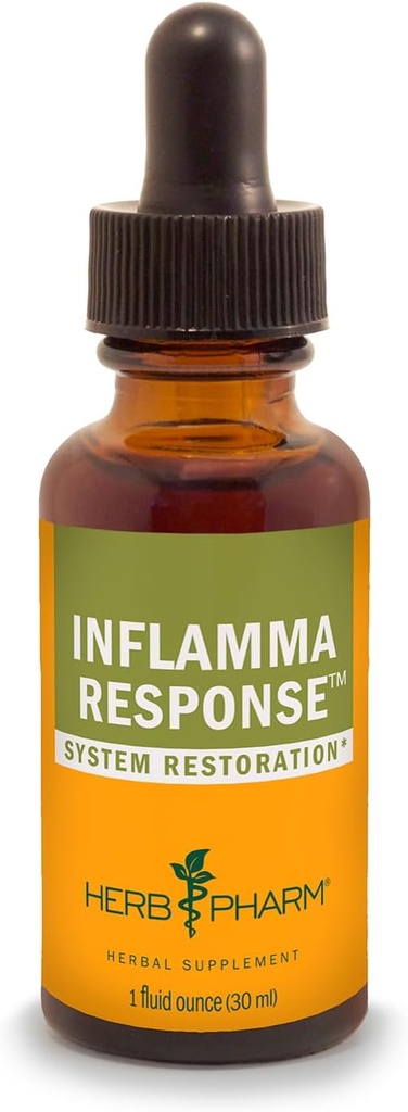 Herb Pharm Respuesta de Inflamma Fórmula Herbal Líquida con Extracto Líquido Turmérico, 1 Fl Oz
