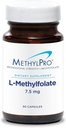 MetilPro L-Methylfolate 7.5 mg - L Folato de metil, Suplemento de metillfolato para hombres y mujeres, vitamina metilada B9 (5-MTHF) para la salud cerebral, el foco y la calma - 90 cápsulas (Pack of 1)